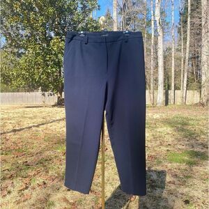 Talbots Classic Black Tapered Pleated Slacks